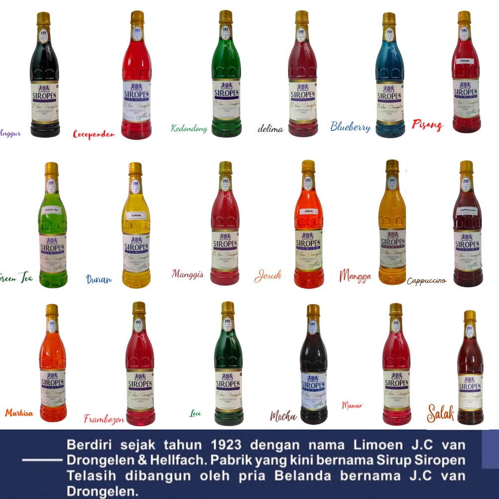 

[♤A11(] Siropen Premium 700ml Sirup Restoran Cafe Aneka Raih Diskon