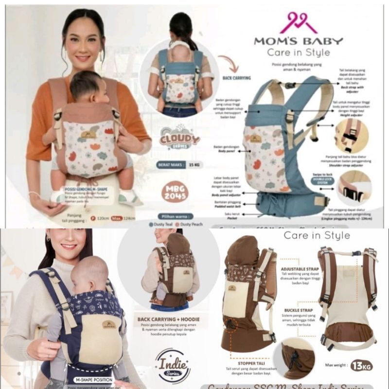Moms Baby Gendongan Mshape Gendongan Depan