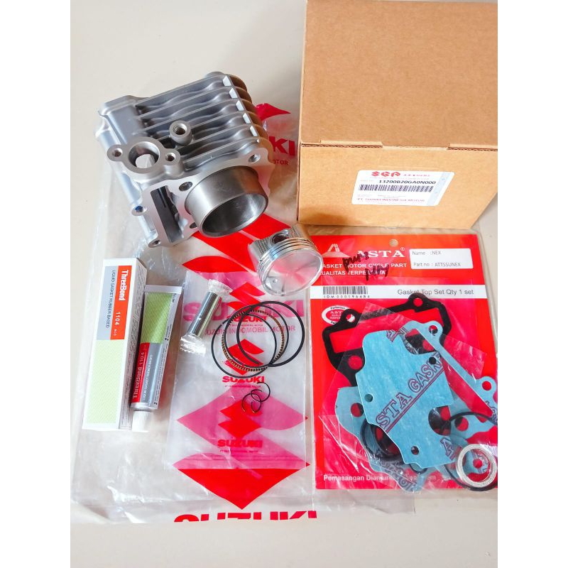 BLOK SEHER LENGKAP+PISTON KIT SUZUKI NEX/NEX 2/ADRESS/LEST