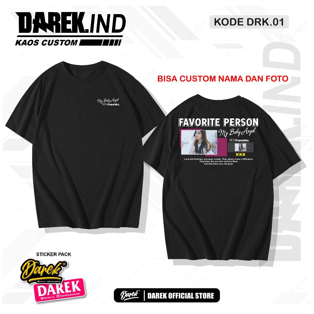 Kaos Custom Foto custom nama kaos aesthetic kaos custom satuan
