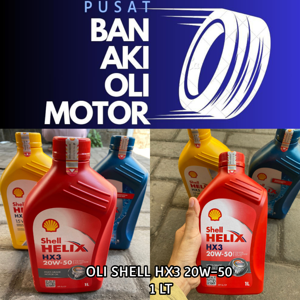 OLI SHELL HX3 1LT//OLI SHELL HELIX HX3 MERAH 20W-50 4T 1L