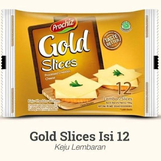 

[✒T43(] Prochiz Gold Slice 156gr [Isi 12 Lembar/Slices] Langsung Order Gan