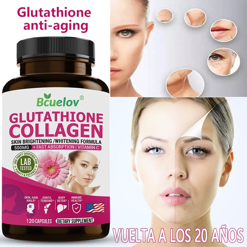ORIGINAL! L-Glutathione + Collagen Whitening Enhancer Kapsul Pemutih Asli Asli 120 Kapsul