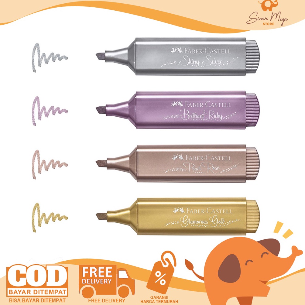 

Past!! Murah Faber Castell Highlighter Textliner 46 Metallic / Penanda Metalik Lucu Unik Murah Metalic [142]