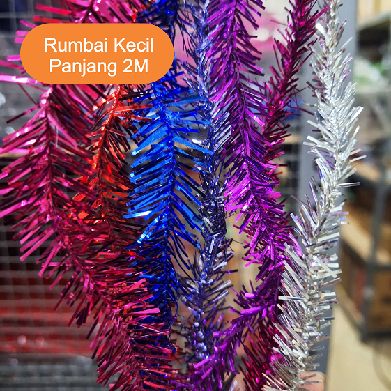 Rumbai Hiasan Natal Kecil Polos - Christmas Slinger - SFO Semarang Official