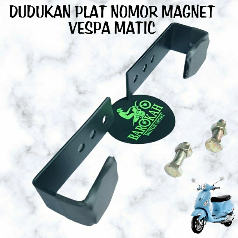 Dudukan Plat Nomor Vespa Matic