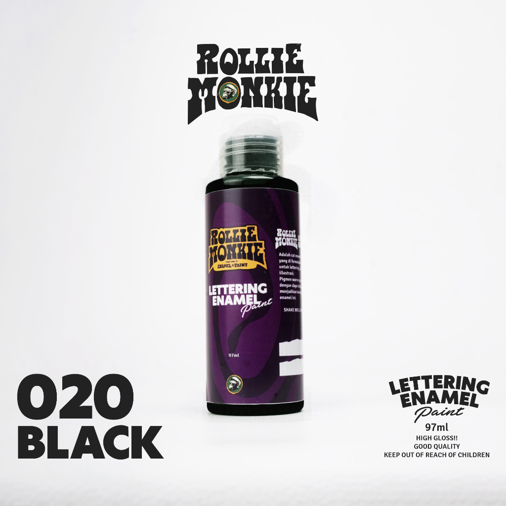 

Rolliemonkie Lettering enamel Paint (oilbased) 020 Black