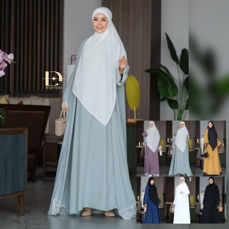 (x8) DLOVERA SAFA Baju Dress Gamis Wanita Muslimah Pattern Cantik Shafa Abaya By D'Lovera. Nazra Sha