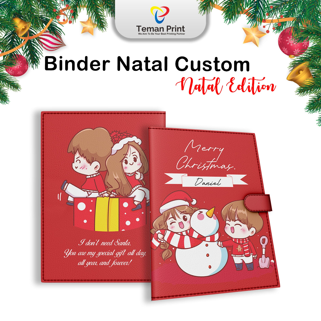 

Teman Print Binder Custom Nama Ukuran A6 A5 B5 Edisi Natal