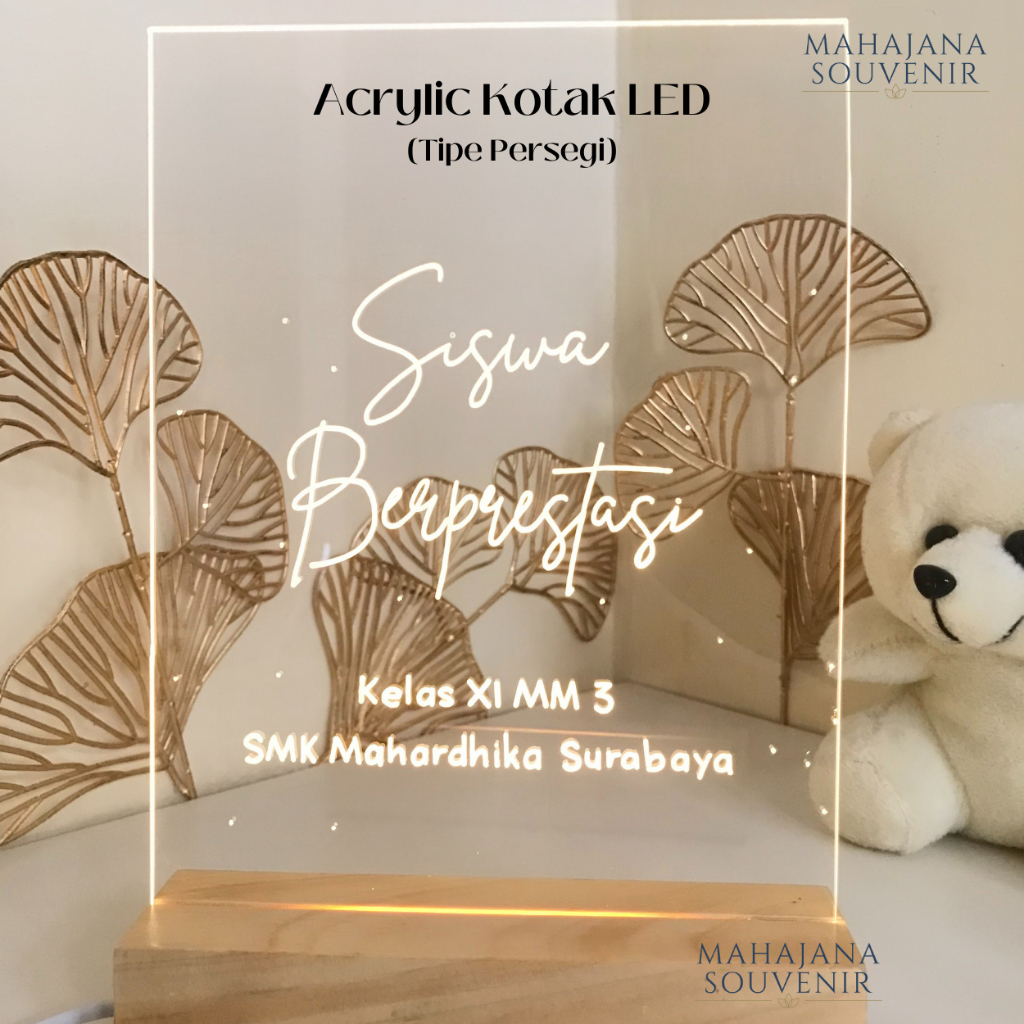 Kado Wisuda Kado Ulang Tahun Cewek Akrilik LED Hadiah Wisuda Hadiah Ulang Tahun Souvenir Pernikahan 