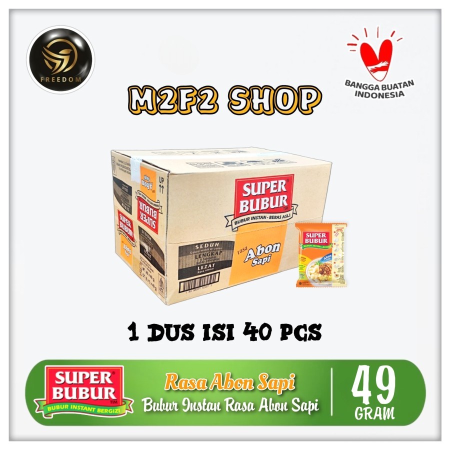 

Bubur Instan Super Bubur Seduh Rasa Abon Sapi - 49 gr (Kemasan Karton)