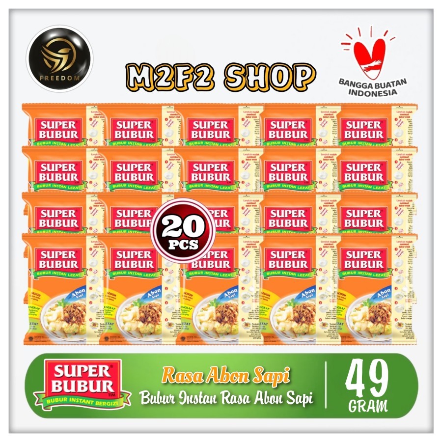 

Bubur Instan Super Bubur Seduh Rasa Abon Sapi - 49 gr (Kemasan 20 Pcs)