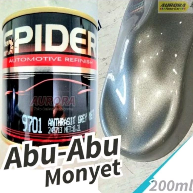 Cat SPIDER 9701 Anthrazit Grey Met 200ml Antrasit Abu-Abu Monyet Metalik Metallic Metalic Abu Duco D