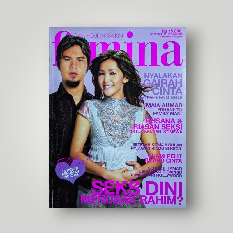 Majalah FEMINA No. 7/2005 - Cover: Ahmad Dhani &amp; Maia Estianty
