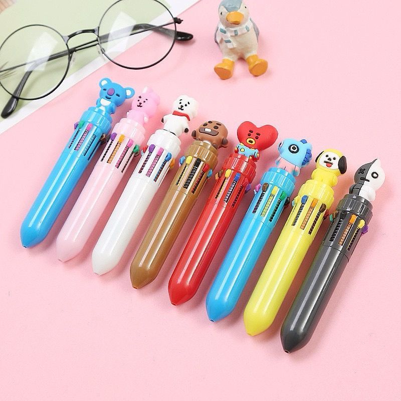 

EA (10 WARNA) Pulpen/PENA Kartun 10 Warna Pen Warna Warni Bolpoin Karakter Lucu