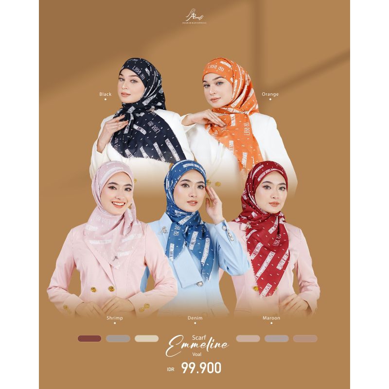 hijab segi empat✅scraf by arrafi✅motif✅voal✅ori arrafi