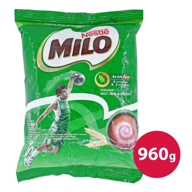 

Milo Active Go 960g / milo bubuk 1kg / milo coklat bubuk minuman 1kg