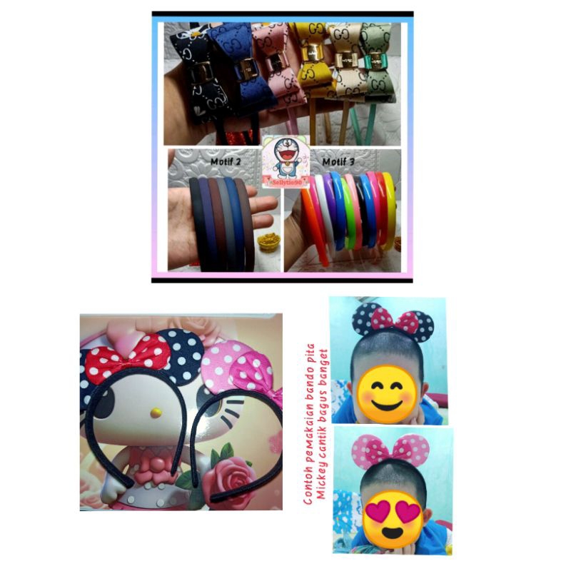 Bando rambut anak / dewasa pita korea, bando doff, bando polos