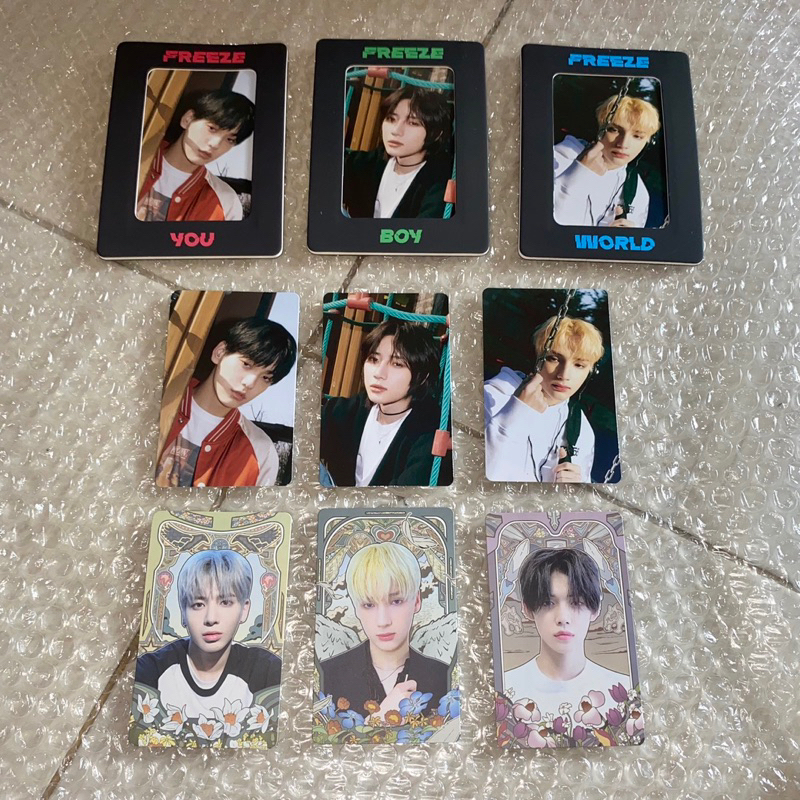 OFFICIAL - TXT THE CHAOS CHAPTER : FREEZE PHOTOCARD OS BENEFIT WEVERSE SOOBIN YEONJUN HUENINGKAI TAE