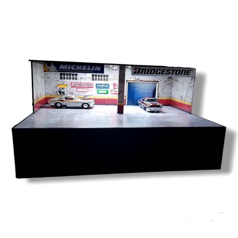 Diorama Garasi bengkel diecast skala 64
