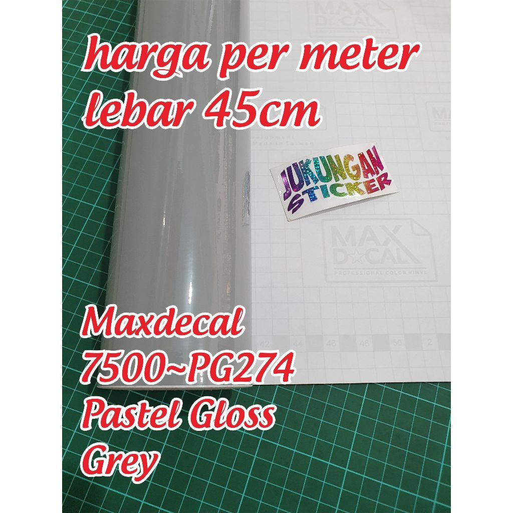 Sticker Vinyl Maxdecal Pastel Glossy / Doff - Grey - 274