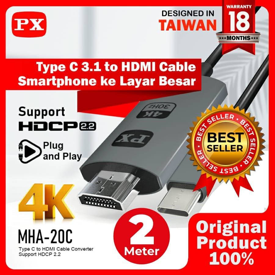 Kabel HDMI Anycast Dongle Miracast Mirascreen EZcast MHL 4K PX MHA-20C