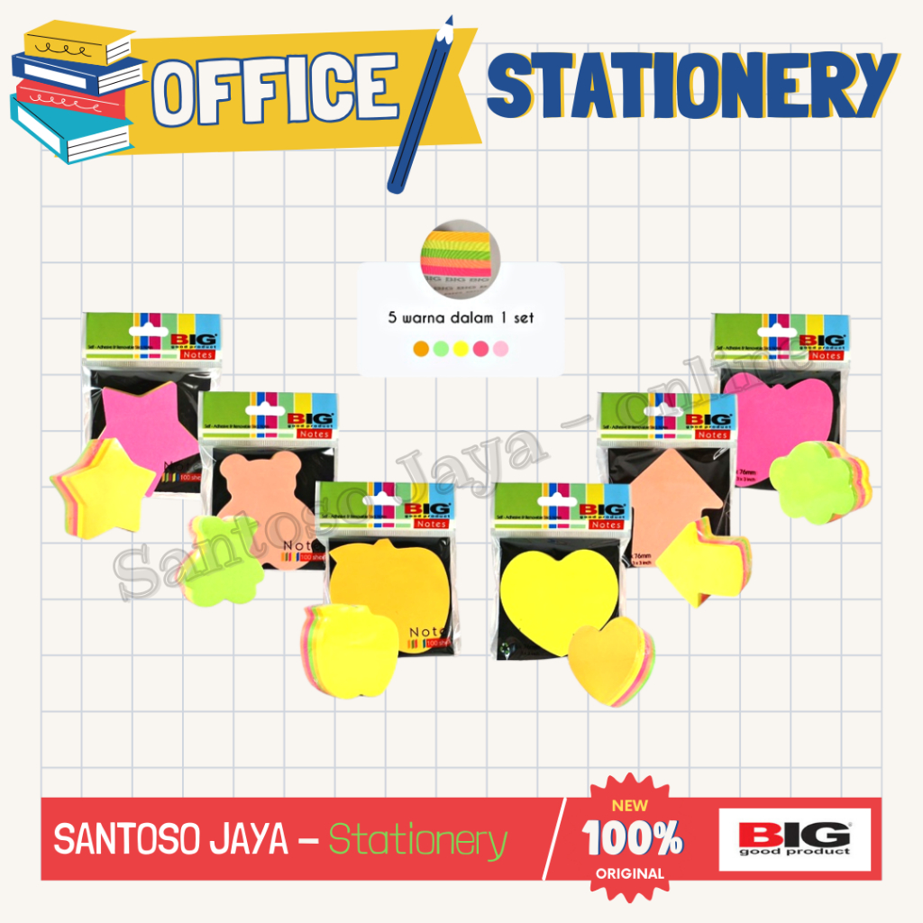 

Sticky Notes Bentuk BIG 76x76mm - Memo Note SN 100