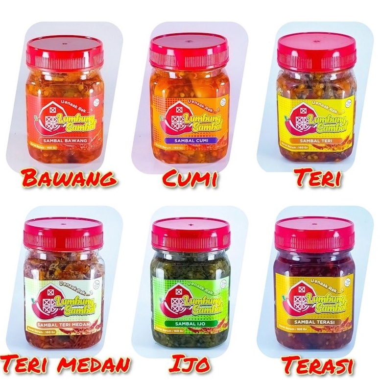 

StOck B4nyak Lumbung Sambal / Sambal bawang, cumi, ijo, teri, teri medan, terasi pedas nampol enak lezat murah terlaris Sale of Month