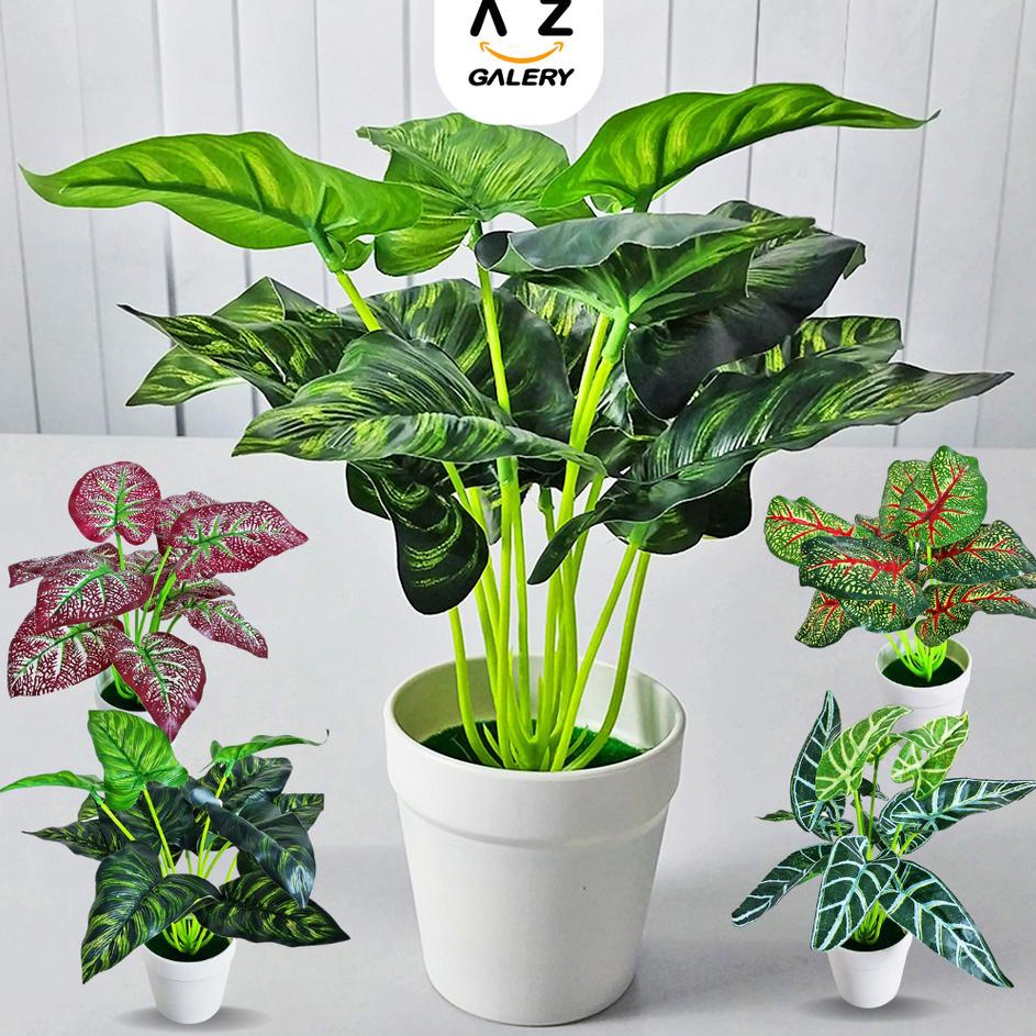 HIASAN RUMAH / BUNGA HIAS / BUNGA IMITASI / BUNGA POT PALSU / BUNGA KELADI Azgalery / COD / PBP09