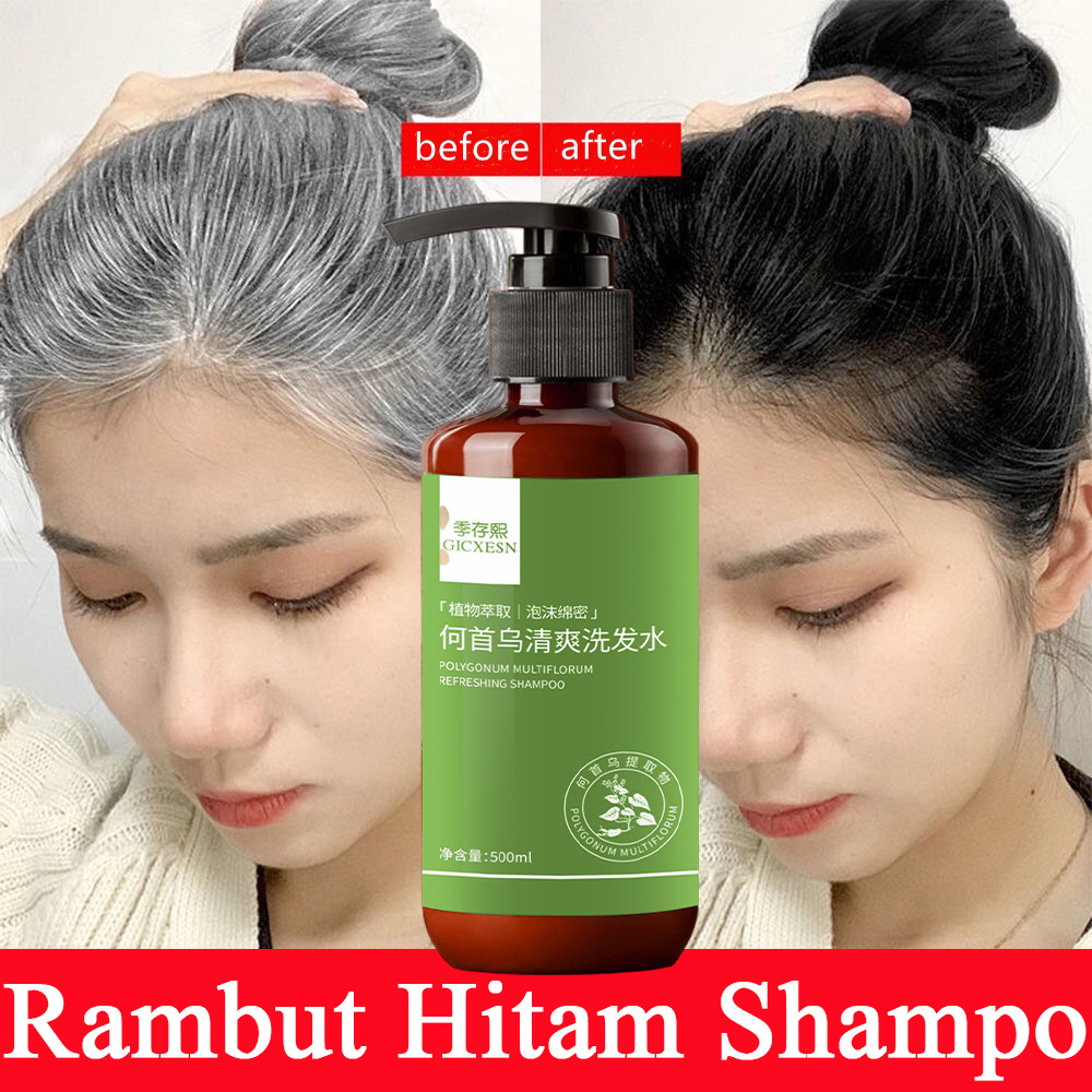 Sampo penghitam rambut uban Shampo penghitam rambut Shampo penumbuh rambut cepat Sampo Herbal Polygo