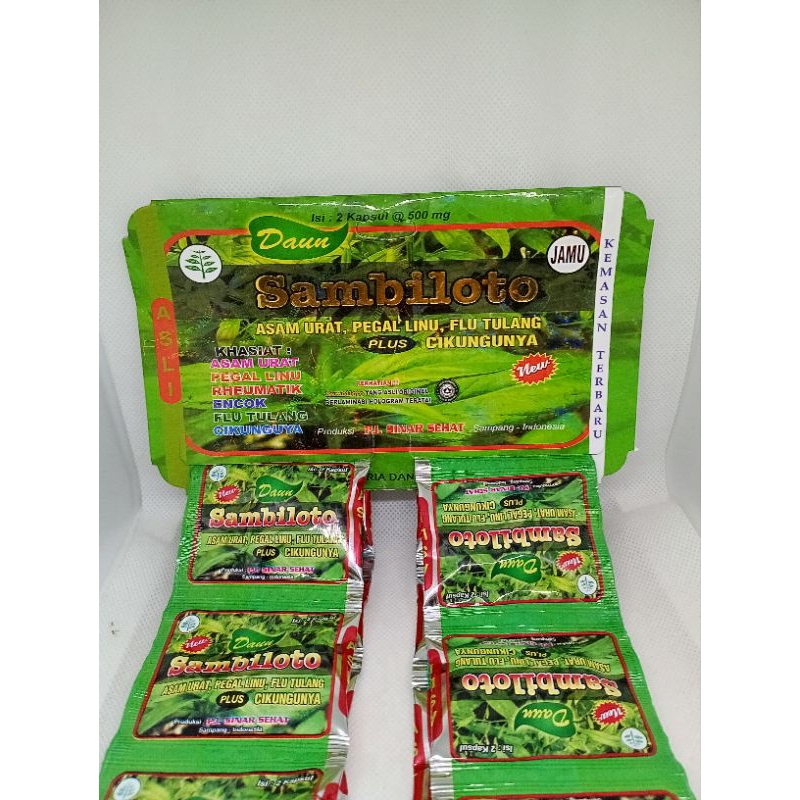 

DAUN SAMBILOTO / Kapsul Sambiloto Asam Urat, Pegal Linu, Flu Tulang