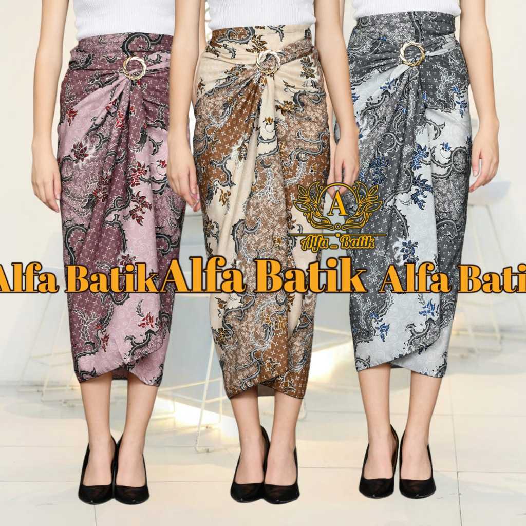 Rok lilit batik semi sutra rok lilit kondangan bawahan batik jarik rok kondangan rok beragam motif t