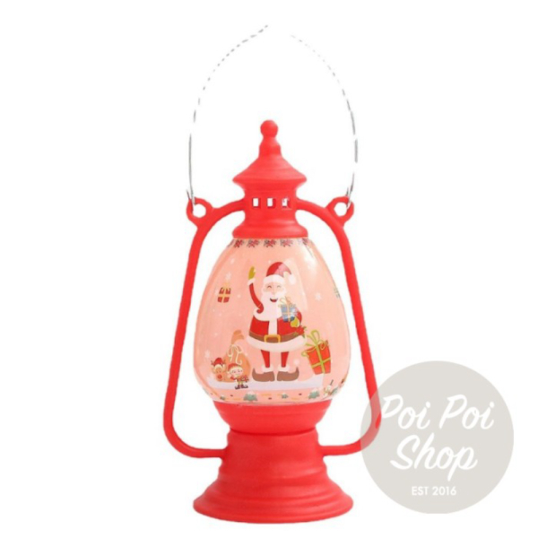 Promo Lentera Lilin Natal Christmas Bulat Egg Gantung Lilin Souvenir Natal - Merah Acak Diskon