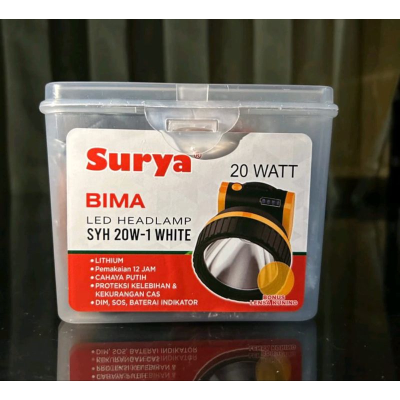 SENTER KEPALA SURYA BIMA 20WATT /SENTER KEPALA CAS KEPALA BESAR SURYA SYH 20W-1