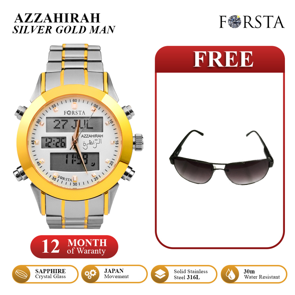 Forsta Azzahirah Silver - Man Jam Tangan Muslim