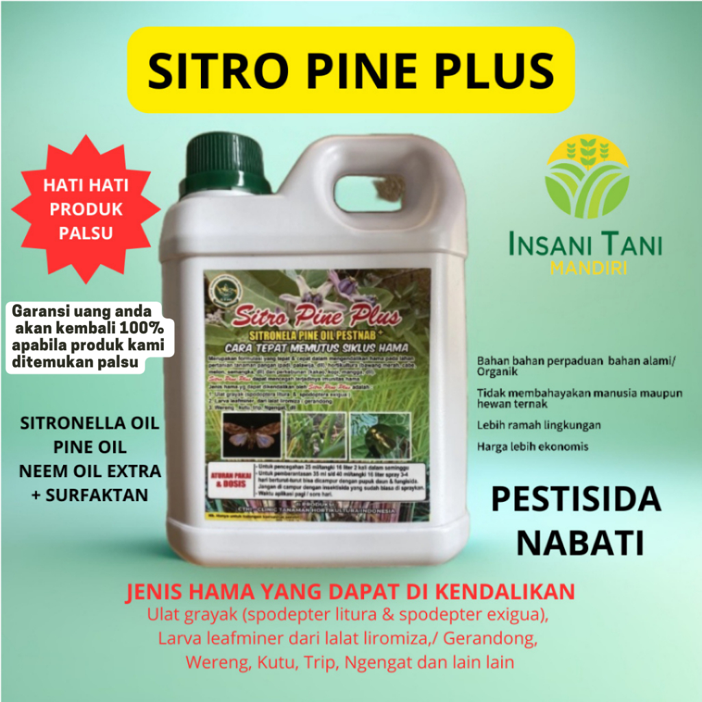 SITRO PINE PLUS Pestisida Nabati Obat Pembasmi Hama Ulat Bawang Merah Dan Tanaman Buah Paling Ampuh