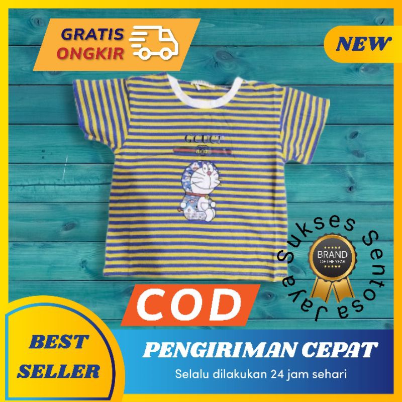 Jaya - Setelan Baju Anak - Set Pakaian Atasan Dan Bawahan Motif Doraemon 2 Warna Umur 0 - 7 Tahun