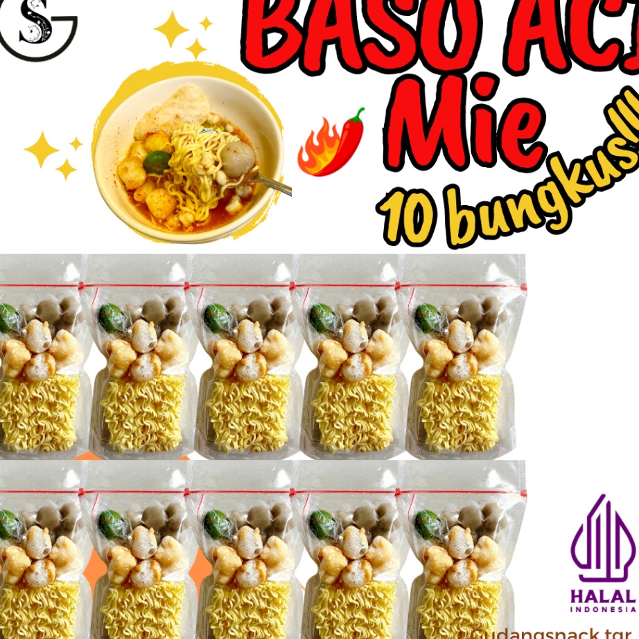 

JGZN0500 [PROMO SALE!!!] 10 BUNGKUS BASO ACI MIE PAKET HEMAT USAHA