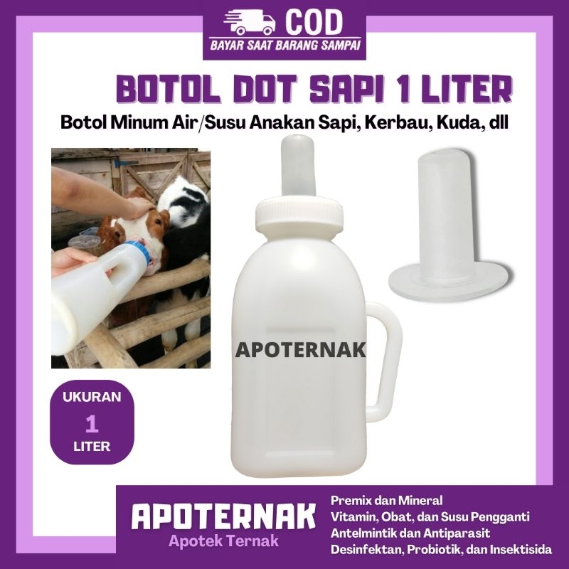 BOTOL DOT SAPI 1 Liter Wadah Susu Anakan Sapi