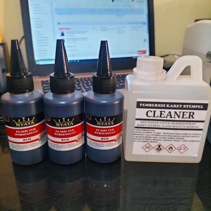 

RK CLEANER / PEMBESIH KARET STEMPEL / PENGHAPUS TINTA PERMANENT .ISI .500 ML