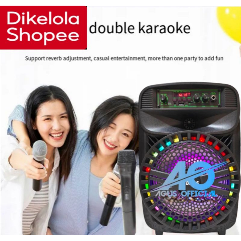 speaker bluetooth digital 5000 watt f8512/ salon Bluetooth portable wireless bonus microphone X bass