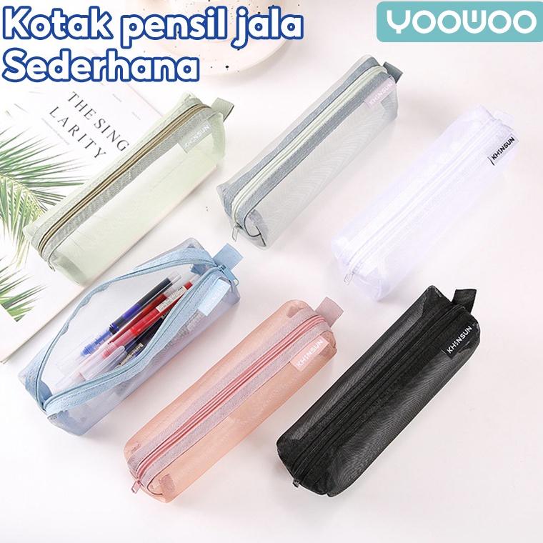 

ZJ79 YooWoo Kotak pensil / tempat pensil / tempat pensil nilon / tempat pensil dapat di cuci / tempat pensil simple ➜Diskon