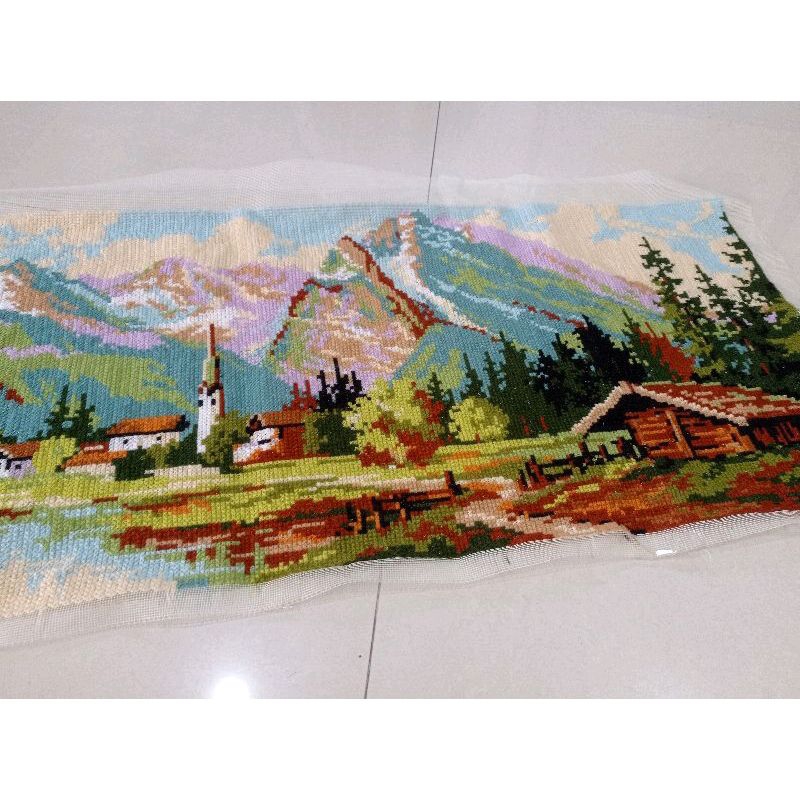 kristik jadi orchid (versi mini 32x90 cm) pemandangan gunung