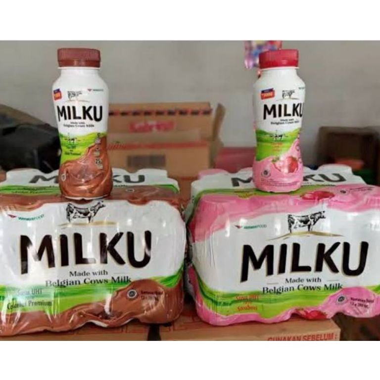 

860 MILKU COKLAT/STROBERI 200Ml 1 pack isi 12 botol at990