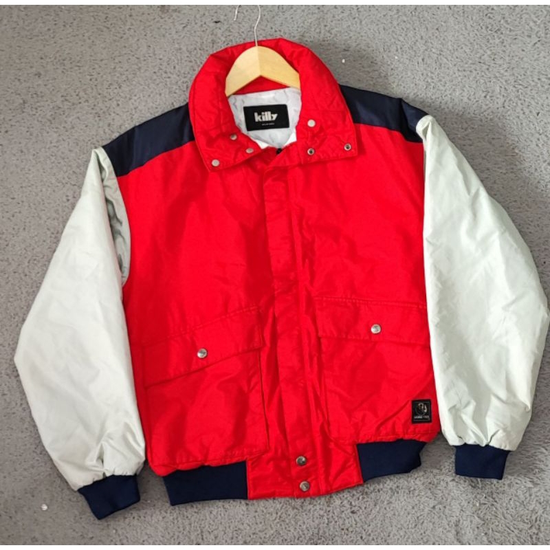 CO Khusus Live Jaket Vintage Gorete* Color Blok Dari Killy Asics