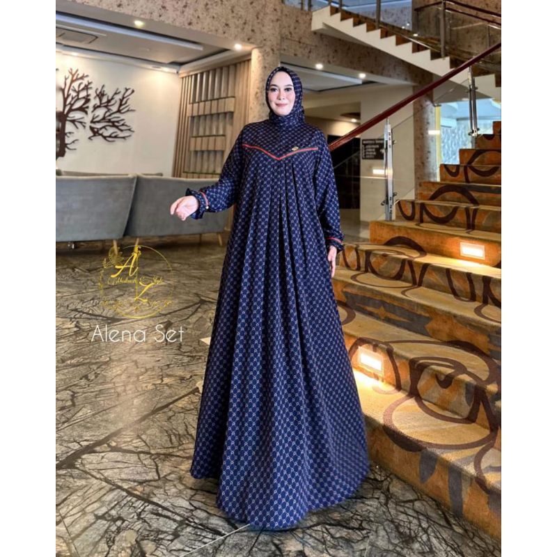 alena set scraft by aairiz gamis casual motif terbaru branded
