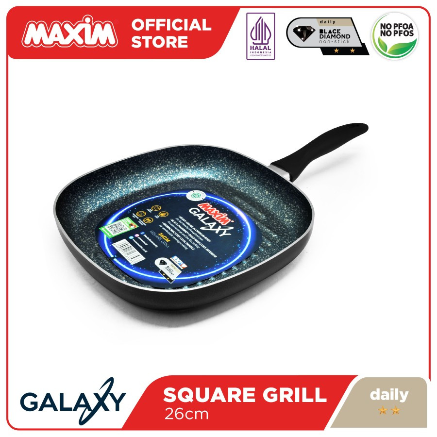 Maxim Galaxy Grill Anti Lengket Teflon 26cm Panggangan