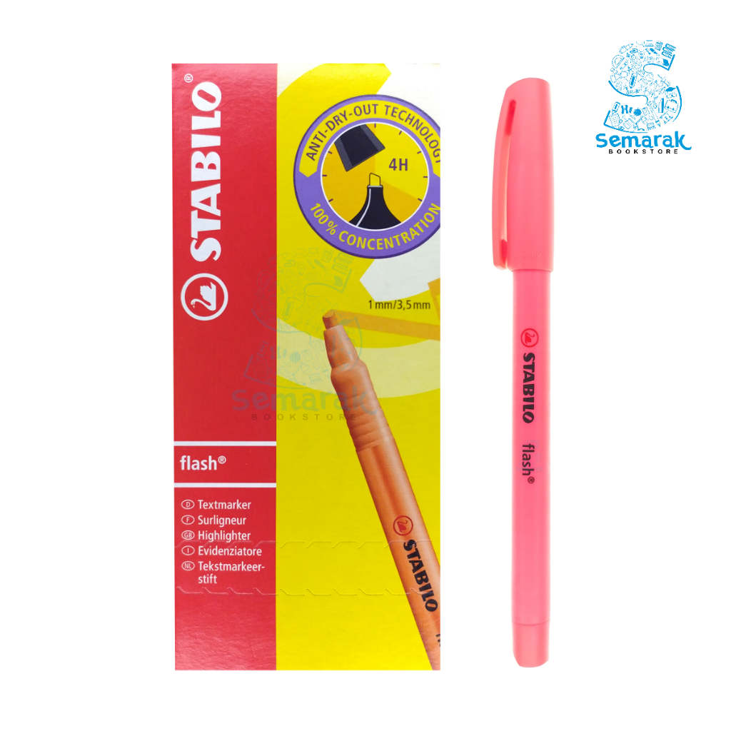 

Stabilo Flash Highlighter - 555/40 Red [1 Pack / 10 Pcs]