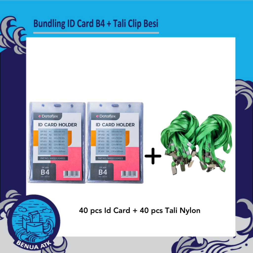 

BUNDLING ID Card Holder B4 + Tali Nylon Clip Besi - NYL