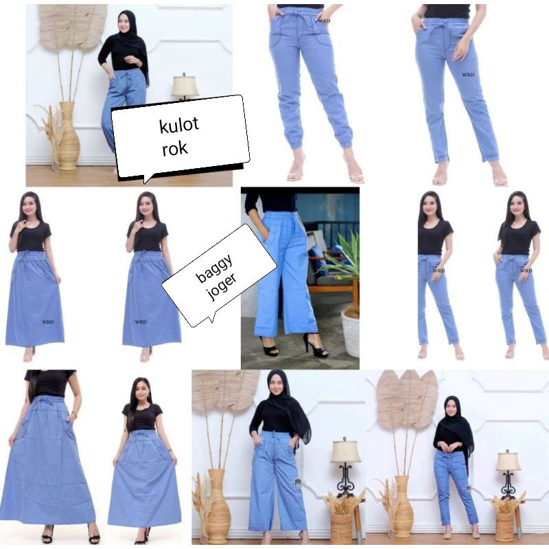 KULOT JEANS / BAGGY JEANS / ROK JEANS / JOGER JEANS / KULOT JEANS LOVE / KULOT JEANS RAWIS